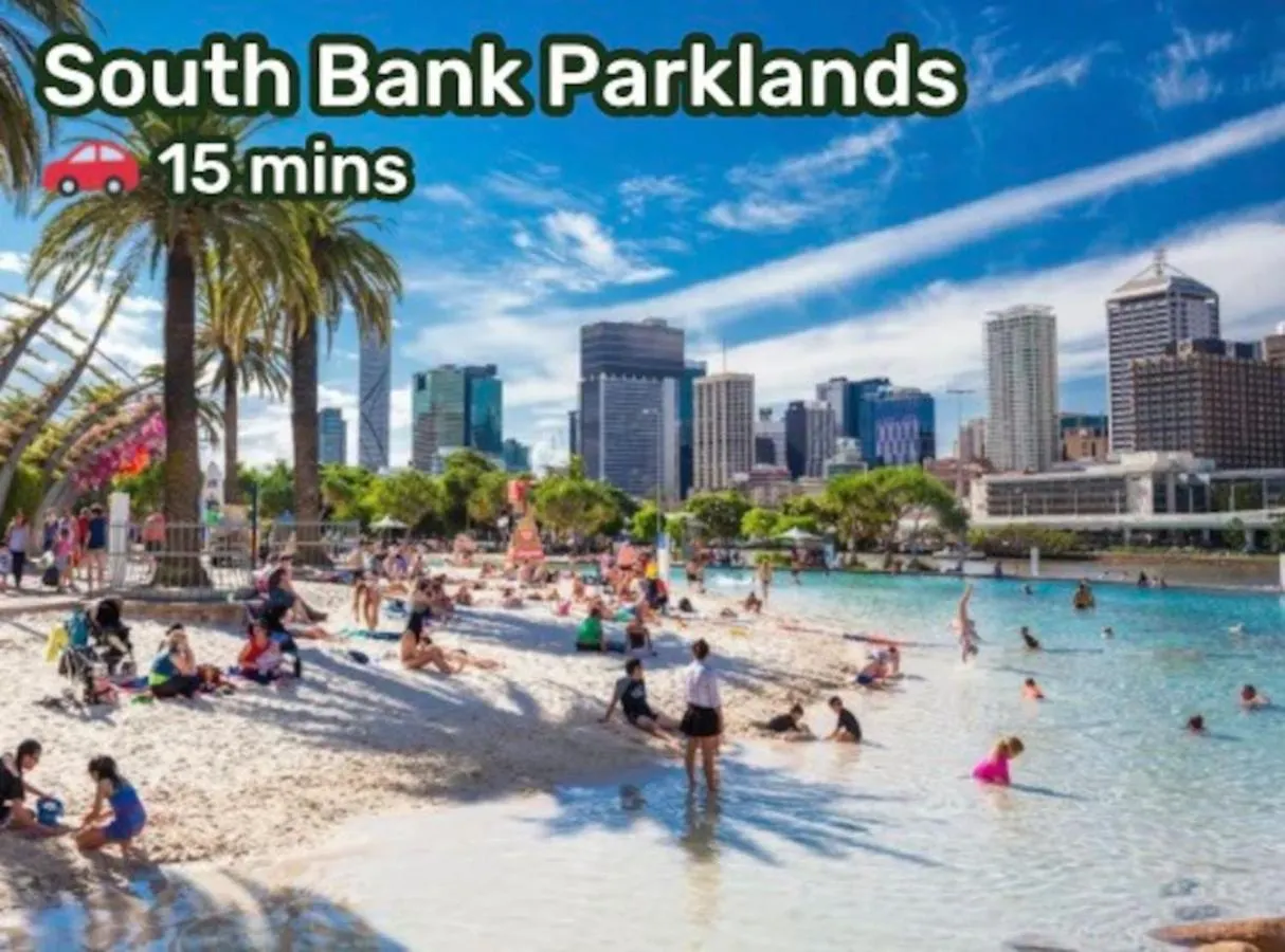 Modern 2B2B Suit Only 10Mins To Airport N Southbank Brisbane Apartment